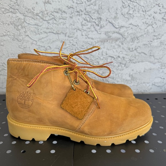 Timberland Classic Waterproof Chukka Boots Mens 8 Wheat Nubuck Grunge Workwear
